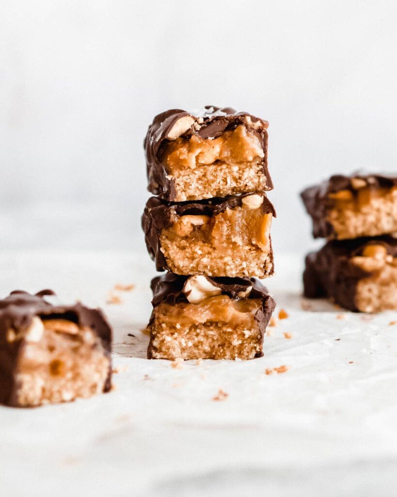 Homemade Snickers Bars by Wholefood Soulfood Kitchen.com