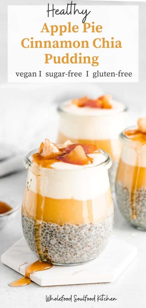 Pinterest Pin for Apple Pie Chia Pudding