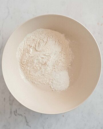 flour, baking powder and salt in a large mixing bowl.
