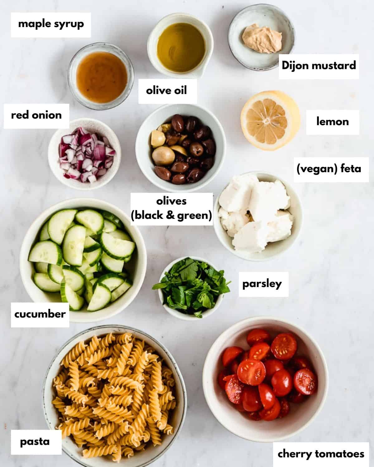 pasta salad dressing no red wine vinegar Easy Vegan Pasta Salad