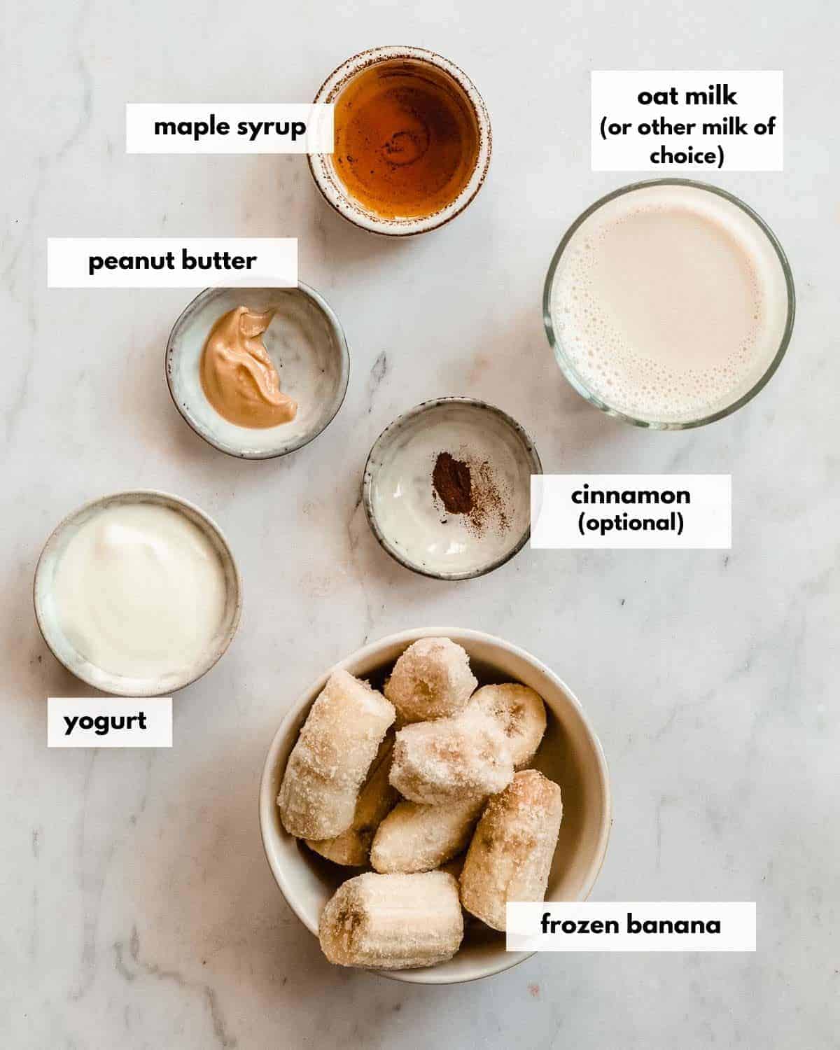 all ingredients needed to make banana milkshake without ice cream.