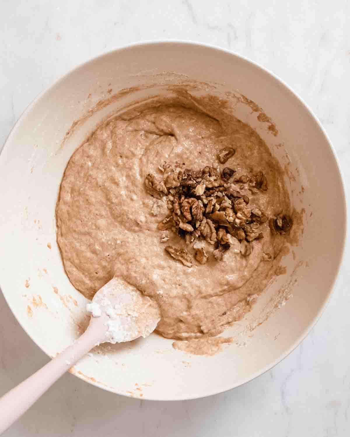 walnuts added to the muffin batter.