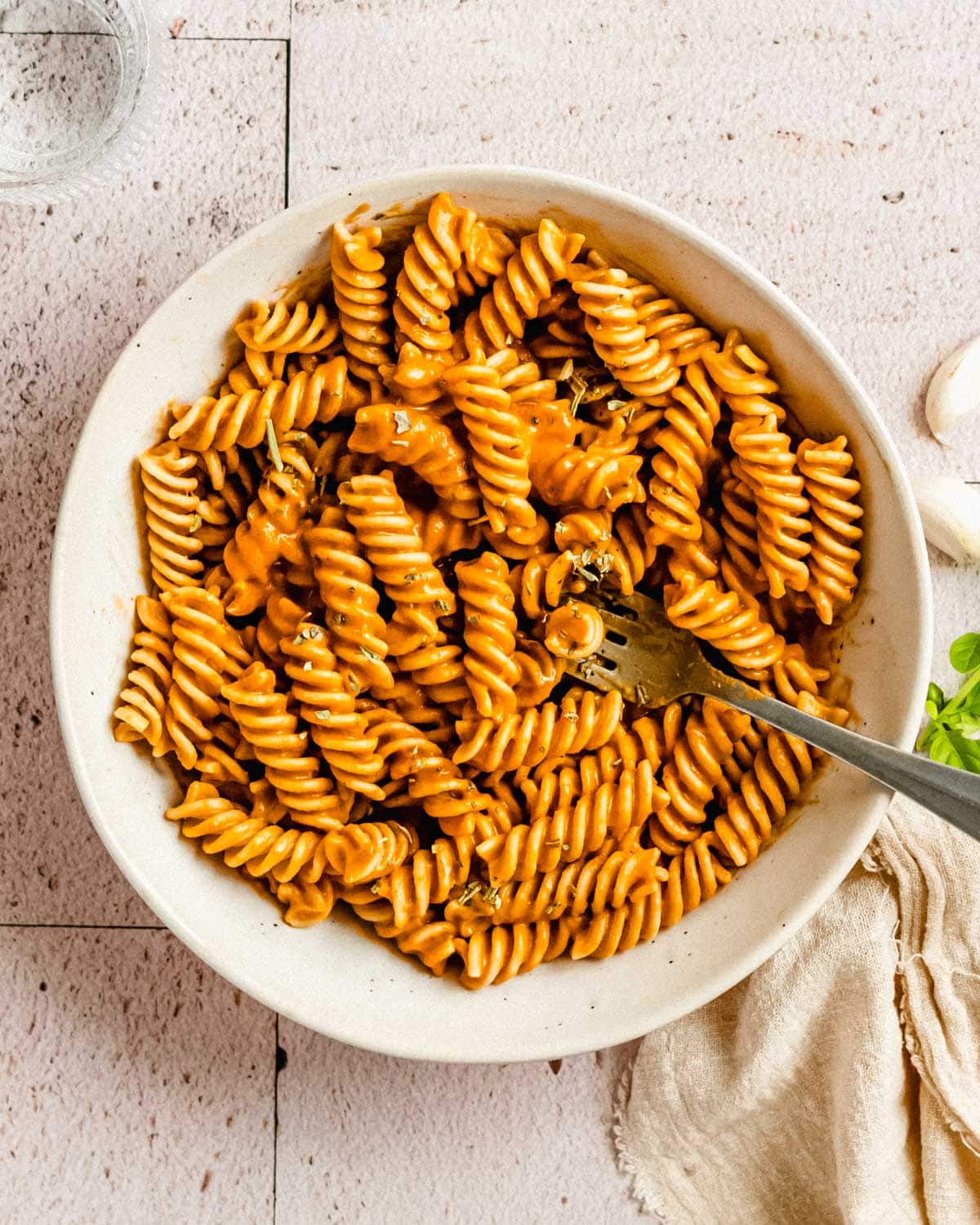 pasta with hidden veg pasta sauce added.